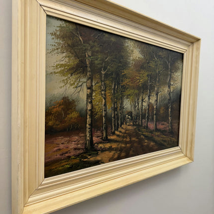 Refined Landscape Oil Painting "Birch Alley" Traditional Large Artwork Holland Art Shop