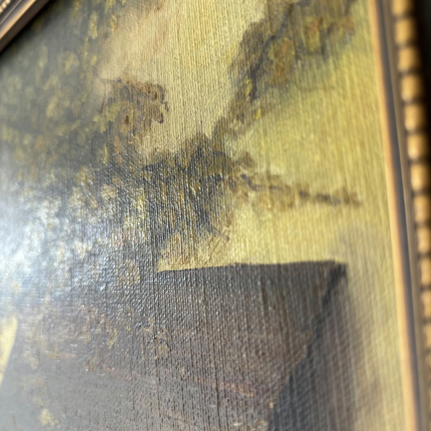 Original Scenery Oil Painting "Street Performance" Figurative Medium Art