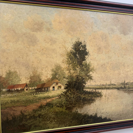 Detailed Landscape Oil Painting "Lone Tree" Elegant Large Artwork Holland Art Shop