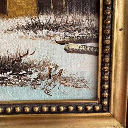 Authentic Winter Landscape Oil Painting "Framed Painting" Expressive Art Holland Art Shop