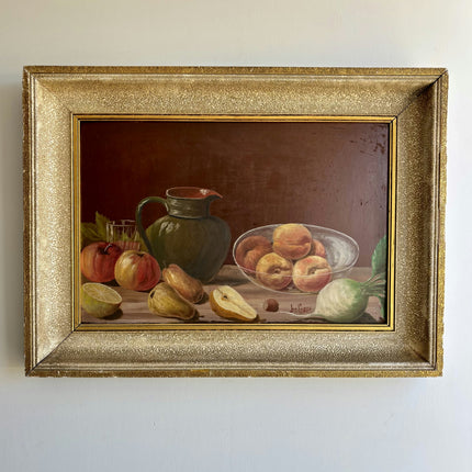 Elegant Still Life Oil Painting "Fruit Bowl" Rustic Belgique Art Holland Art Shop