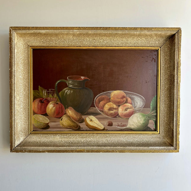 Elegant Still Life Oil Painting "Fruit Bowl" Rustic Belgique Art Holland Art Shop