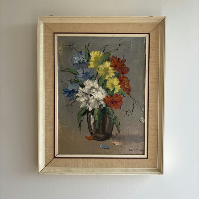 Vintage Floral Still Life Oil Painting "Flower Vase" Refined Art Holland Art Shop