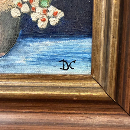 Elegant Floral Still Life Oil Painting "Blue Water" Refined Small Artwork Holland Art Shop