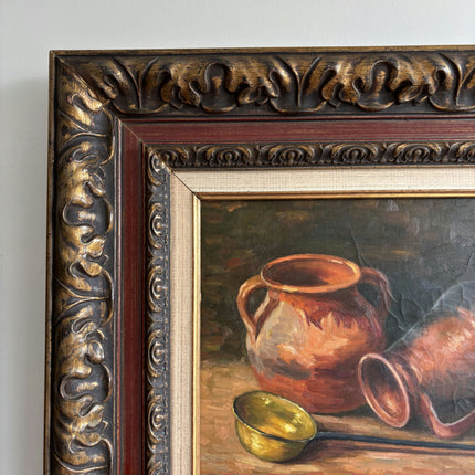 Vintage Still Life Oil Painting "Copper Jug" Authentic Artwork Holland Art Shop
