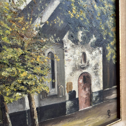 Refined Landscape Oil Painting "Village Church" Detailed Art Holland Art Shop