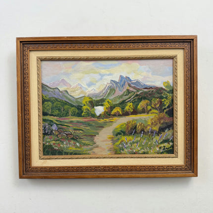 Refined Landscape Oil Painting "Mountain Peaks" Rustic Art Holland Art Shop