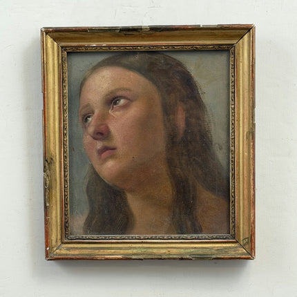Expressive Portrait Oil Painting "Young Woman" Authentic Small Artwork Holland Art Shop