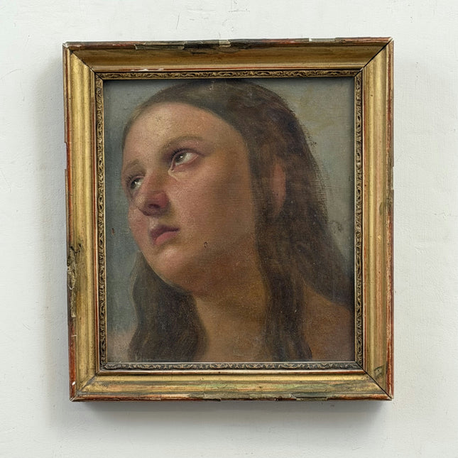 Expressive Portrait Oil Painting "Young Woman" Authentic Small Artwork Holland Art Shop