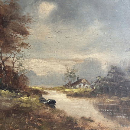 Timeless Landscape Oil Painting "Thatched Cottage" Classic Dutch Artwork Holland Art Shop