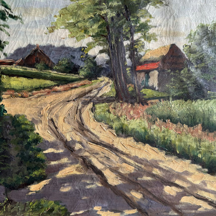 Expressive Landscape Oil Painting "Dirt Road" Original Large Art Holland Art Shop