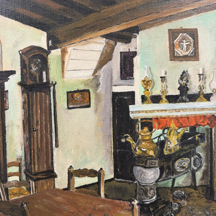 Detailed Interior Oil Painting "Dining Table" Rustic Art Holland Art Shop