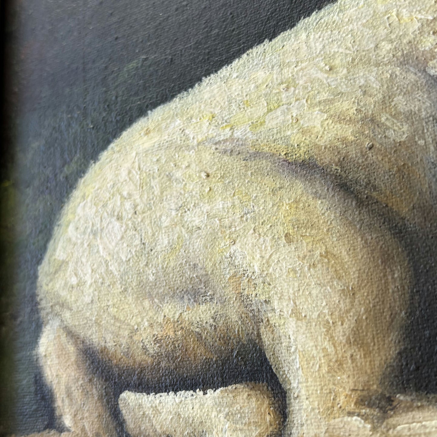 Marvelous Oil Painting Animals "Resting Lambs" Vintage French Artwork