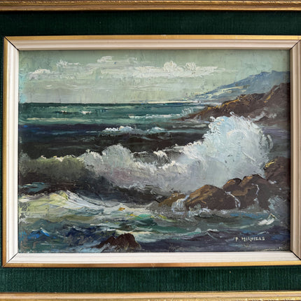 Refined Seascape Oil Painting "Ocean Painting" Detailed Small Artwork Holland Art Shop