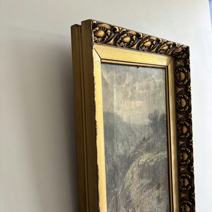 19th Century Antique Scenery Oil Painting "Gilded Frame" Artwork Holland Art Shop