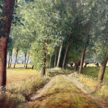 Classic Landscape Oil Painting "Tree Avenue" Vintage Artwork Holland Art Shop