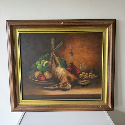 Classic Still Life Oil Painting "Dead Hare" Original Large Artwork Holland Art Shop