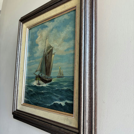 Detailed Seascape Oil Painting "Sailing Ship" Elegant Artwork Holland Art Shop