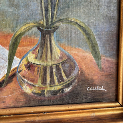 Handcrafted Floral Still Life Oil Painting "Flower Vase" Rustic Art Holland Art Shop