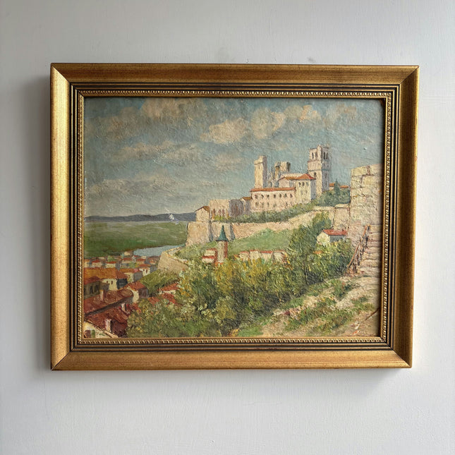 Rustic Seascape Oil Painting "Small Boat" Authentic French Artwork Holland Art Shop