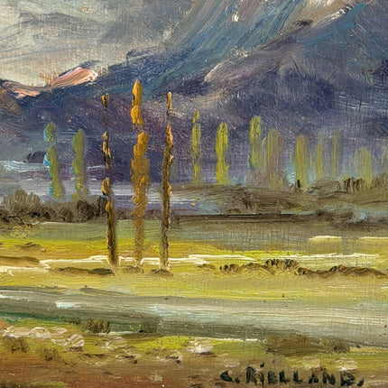 Elegant Landscape Oil Painting "Mountain Valley" Refined Small Art Holland Art Shop