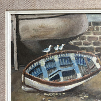 Timeless Harbor Scene Oil Painting "Rowboat Trio" Detailed Art Holland Art Shop