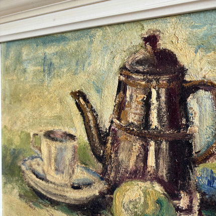 Timeless Still Life Oil Painting "Tea Pot" Handcrafted Dutch Artwork Holland Art Shop
