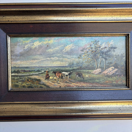 19th Century Antique Landscape Oil Painting "Gilded Frame" Art Holland Art Shop