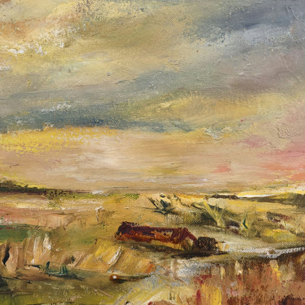 Elegant Landscape Oil Painting "Canvas Frame" Refined Small Art Holland Art Shop