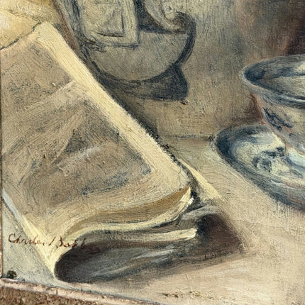 Charles Bakker Rustic Flowery Still Life Oil Painting "Decorative Vase" Art Holland Art Shop