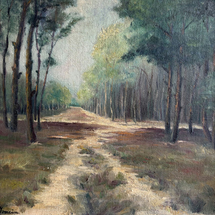 Traditional Landscape Oil Painting "Wooden Path" Refined Art Holland Art Shop
