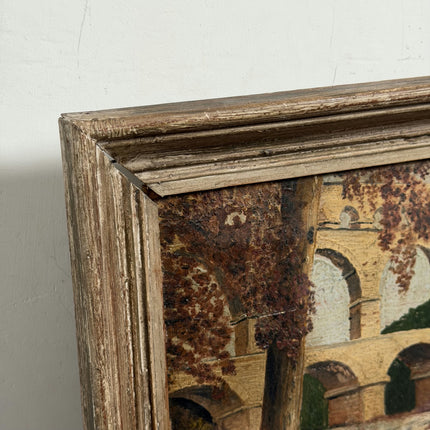 Original Landscape Oil Painting "Stone Bridge" Elegant Small Art Holland Art Shop