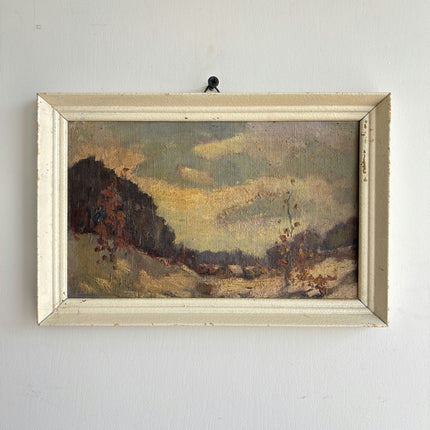 Rustic Seascape Oil Painting "Rock Cliff" Expressive Small Art Holland Art Shop