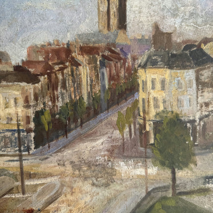 Refined Landscape Oil Painting "City Street" Traditional Art Holland Art Shop