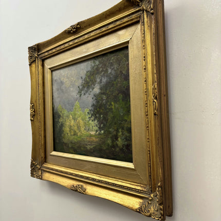Traditional Landscape Oil Painting "Gilded Frame" Original Small Artwork Holland Art Shop