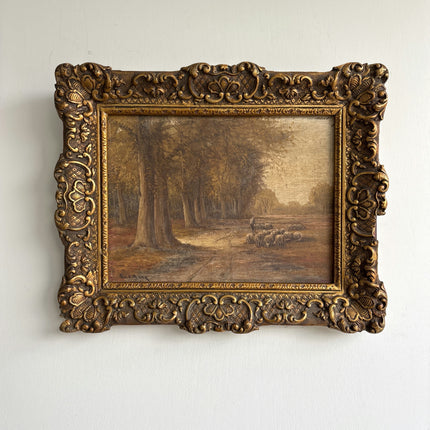 Refined Landscape Oil Painting "Gilded Frame" Timeless Small Art Holland Art Shop