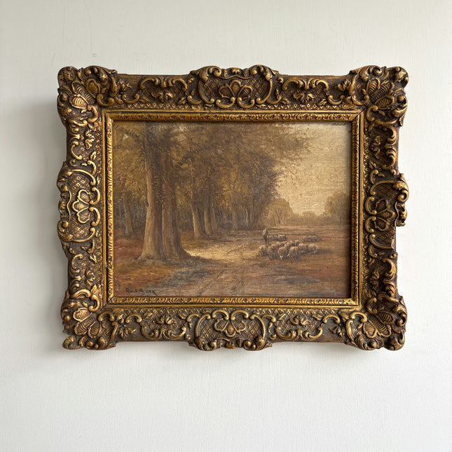 Refined Landscape Oil Painting "Gilded Frame" Timeless Small Art Holland Art Shop