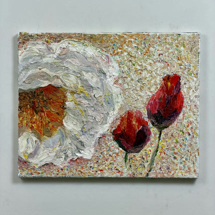 Refined Still Life Oil Painting "Red Tulip" Elegant Art Holland Art Shop