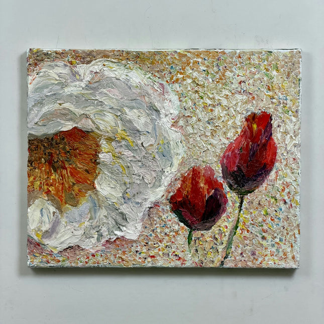Refined Still Life Oil Painting "Red Tulip" Elegant Art Holland Art Shop