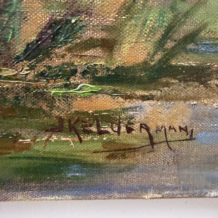 Elegant Landscape Oil Painting "Marsh Reeds" Timeless Large Artwork Holland Art Shop
