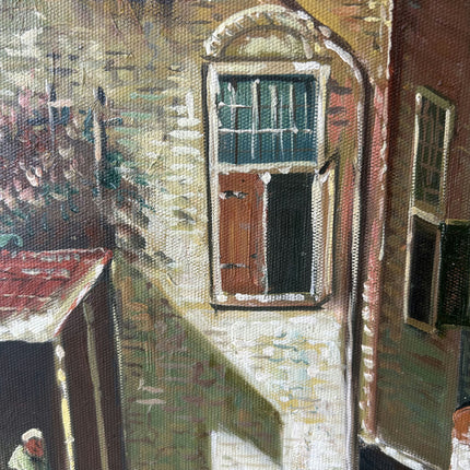 Classic Cityscape Oil Painting "Rowing Canal" Refined Large Art Holland Art Shop