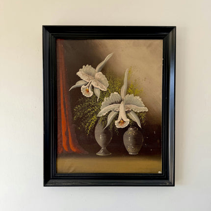 Refined Oil Painting Flowery Still Life "Orchid Arrangement" Medium Artwork Holland Art Shop