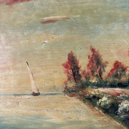 Traditional Harbor Scene Oil Painting "Sailing Boat" Refined Art Holland Art Shop