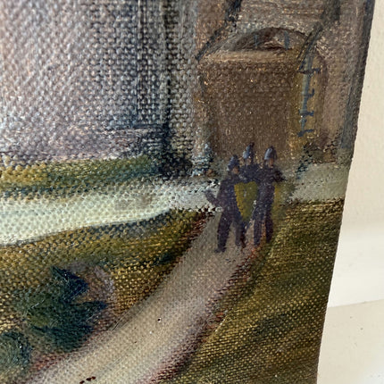 Timeless Cityscape Oil Painting "Windmill Tower" Original Small Artwork Holland Art Shop