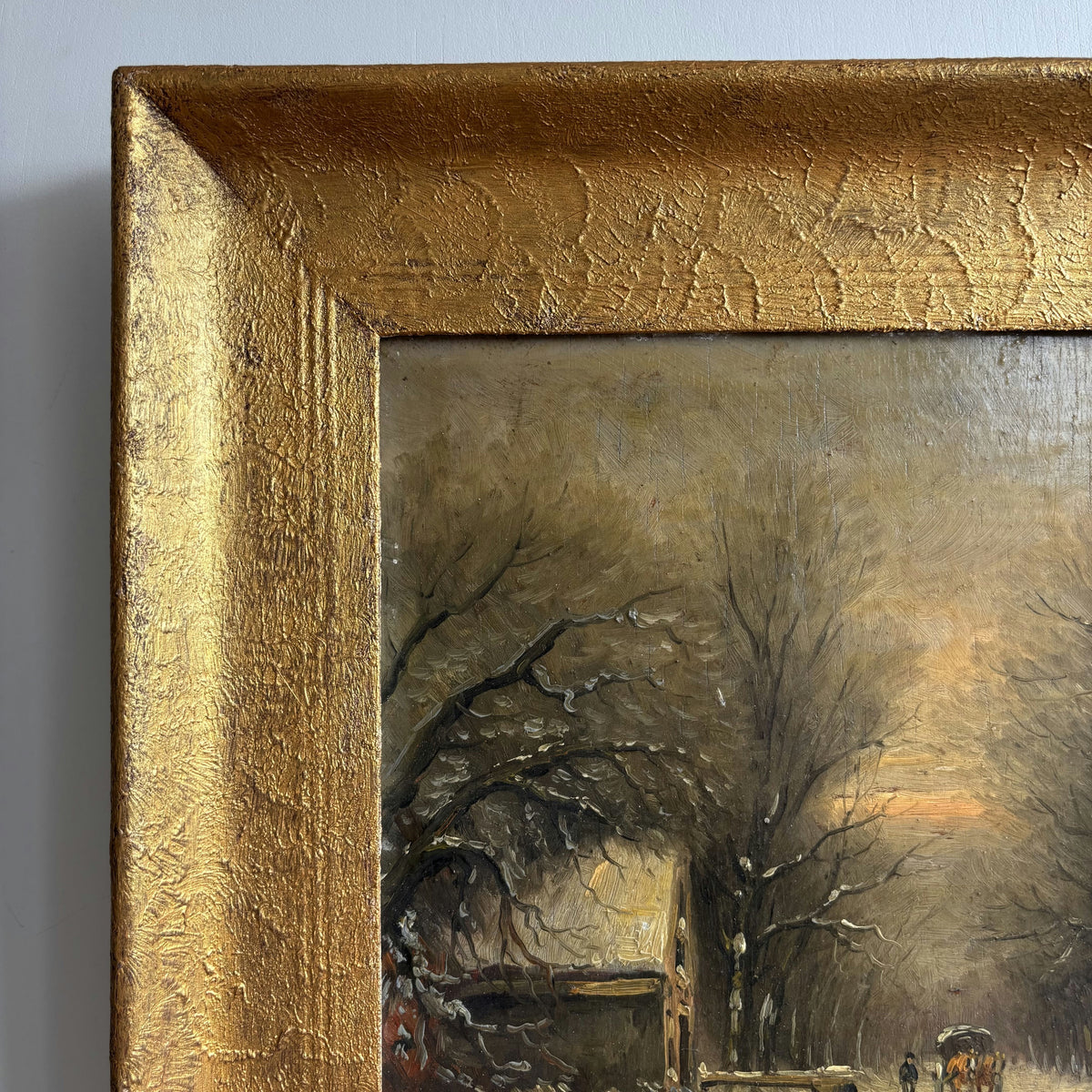 Authentic Winter Landscape Oil Painting 