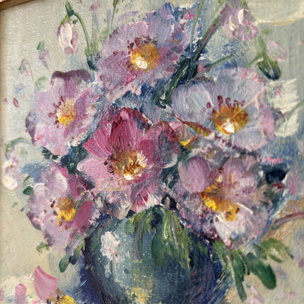 Authentic Oil Painting Flowery Still Life "Floral Arrangement" Fine Belgique Art Holland Art Shop
