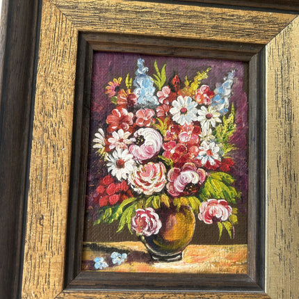 Elegant Floral Still Life Oil Painting "Flower Vase" Original Small Artwork Holland Art Shop
