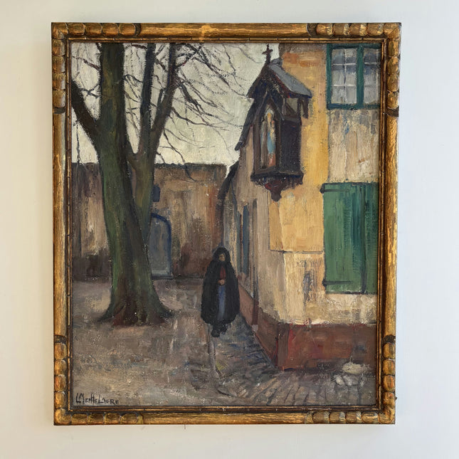 Classic Figurative Oil Painting "Hooded Figure" Handcrafted Artwork Holland Art Shop