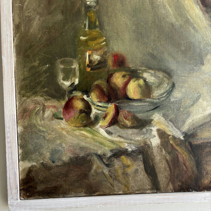 Vintage Still Life Oil Painting "Bowl Apples" Refined Artwork Holland Art Shop