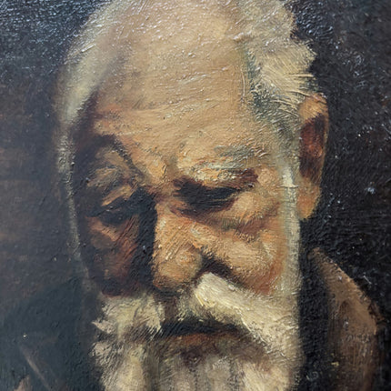 Original Portrait Oil Painting "Old Man" Detailed Large Art Holland Art Shop